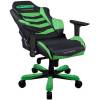 Кресло DXRacer OH/IS166/NE Iron Series, компьютерное, экокожа, цвет черный/зеленый фото 3