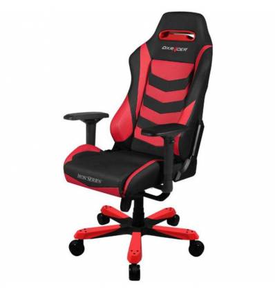 Кресло DXRacer OH/IS166/NR Iron Series, компьютерное, экокожа, цвет черный/красный