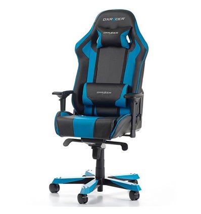 Кресло DXRacer OH/KS06/NB King Series, компьютерное, экокожа, цвет черный/синий