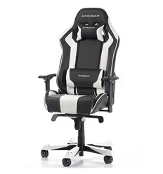 Кресло DXRacer OH/KS06/NW King Series, компьютерное, экокожа, цвет черный/белый
