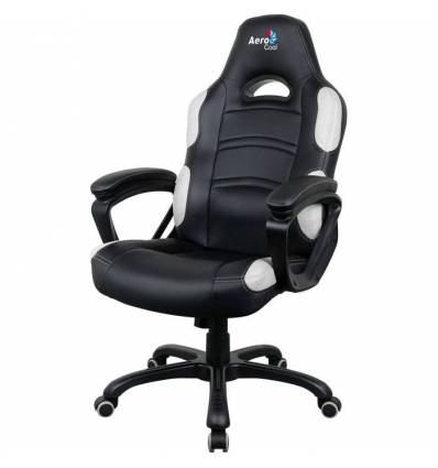 Кресло AeroCool AC80C AIR-BW, геймерское, экокожа, цвет черный/белый