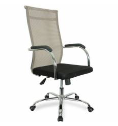 Кресло College CLG-623-A/Beige для руководителя, сетка/ткань, цвет бежевый/черный