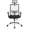 Кресло Бюрократ MC-612-H/GR/26-B01 для руководителя, сетка/ткань, цвет серый/черный фото 2
