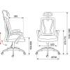 Кресло Бюрократ MC-W411-H/DG/26-32 для руководителя, сетка/ткань, цвет серый/зеленый фото 5