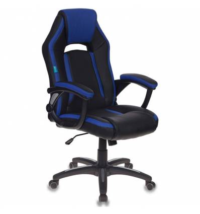 Кресло Бюрократ CH-829/BL+BLUE игровое, экокожа, цвет черный/синий