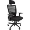 Кресло CHAIRMAN 285/Black для руководителя, сетка/ткань, цвет черный фото 1