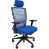 Кресло CHAIRMAN 285/Blue для руководителя, сетка/ткань, цвет синий фото 1