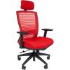 Кресло CHAIRMAN 285/Red для руководителя, сетка/ткань, цвет красный фото 1