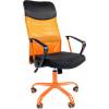 Кресло CHAIRMAN 610 CMet/ORANGE для руководителя, сетка/ткань, цвет оранжевый/черный
