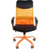 Кресло CHAIRMAN 610 CMet/ORANGE для руководителя, сетка/ткань, цвет оранжевый/черный фото 2