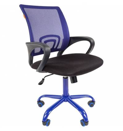 Кресло CHAIRMAN 696 CMet/BLUE для оператора, сетка/ткань, цвет синий/черный