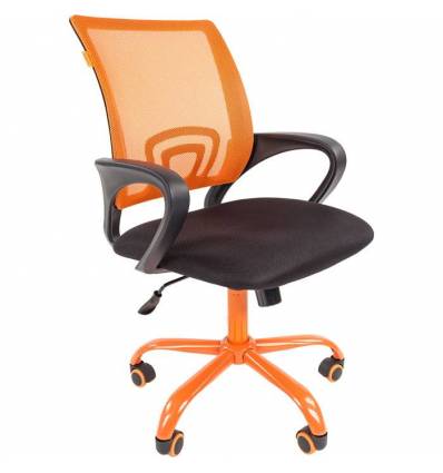 Кресло CHAIRMAN 696 CMet/ORANGE для оператора, сетка/ткань, цвет оранжевый/черный