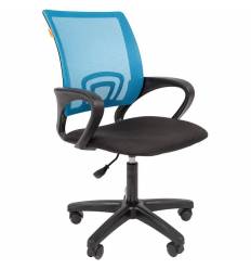 Кресло CHAIRMAN 696 LT/L.BLUE для оператора, сетка/ткань, цвет голубой/черный