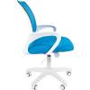 Кресло CHAIRMAN 696 WHITE/L.BLUE для оператора, белый пластик, цвет голубой фото 3