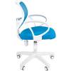 Кресло CHAIRMAN 450 LT WHITE/L.BLUE для оператора, белый пластик, сетка/ткань, цвет голубой фото 3