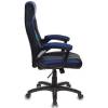 Кресло Бюрократ CH-829/BL+BLUE игровое, экокожа, цвет черный/синий фото 2