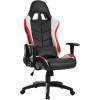 Кресло Trident GK-0909 Red and White геймерское, экокожа, цвет черный/красный/белый фото 1