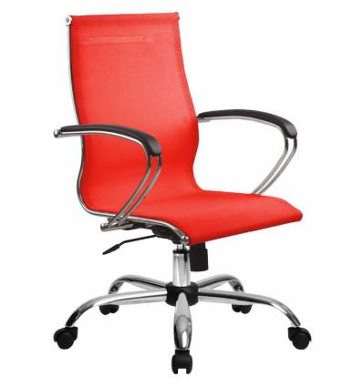 Кресло SkyLine S-2 (С, Ch) красный для руководителя, сетка