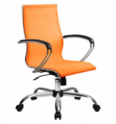 Кресло SkyLine S-2 (С, Ch) оранжевый для руководителя, сетка