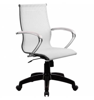Кресло SkyLine S-2 (K, Pl) белый для руководителя, сетка