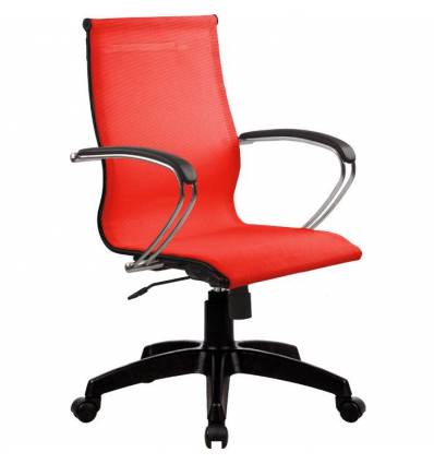 Кресло SkyLine S-2 (K, Pl) красный для руководителя, сетка