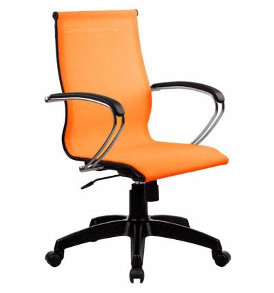 Кресло SkyLine S-2 (K, Pl) оранжевый для руководителя, сетка