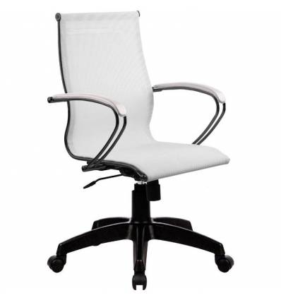 Кресло SkyLine S-2 (B, Pl) белый для руководителя, сетка
