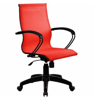 Кресло SkyLine S-2 (B, Pl) красный для руководителя, сетка