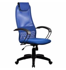 Кресло Metta BP-8 PL синий для руководителя, сетка/ткань (Галакси лайт)
