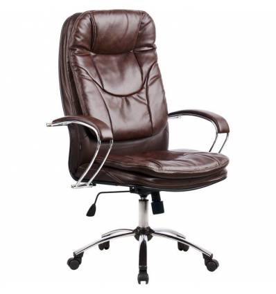 Кресло Metta LK-11 CH коричневый для руководителя, кожа