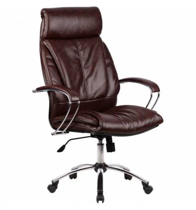 Кресло Metta LK-13 CH коричневый для руководителя, кожа