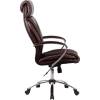 Кресло Metta LK-13 CH коричневый для руководителя, кожа фото 2