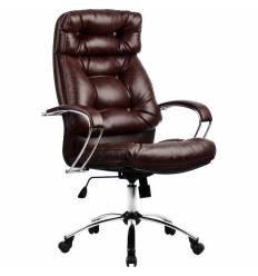 Кресло Metta LK-14 CH коричневый для руководителя, кожа