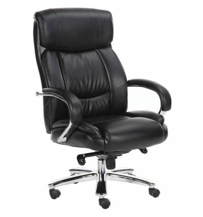 Кресло BRABIX Direct EX-580 для руководителя, хром, рециклированная кожа, черное