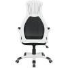 Кресло BRABIX Genesis EX-517 для руководителя, пластик белый, ткань/экокожа/сетка черная фото 4