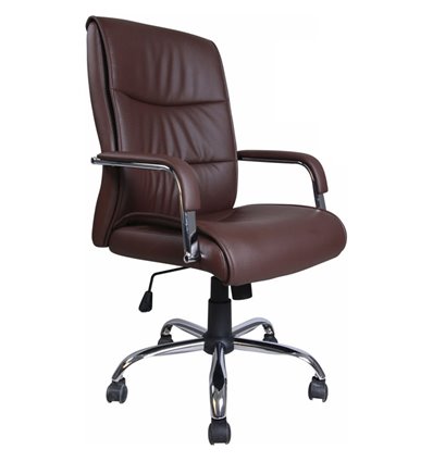 Кресло BRABIX Space EX-508 для руководителя, хром, экокожа, коричневое