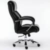 Кресло BRABIX Status HD-003 для руководителя, хром, усиленное до 250 кг, рециклированная кожа, черное фото 3