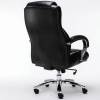 Кресло BRABIX Status HD-003 для руководителя, хром, усиленное до 250 кг, рециклированная кожа, черное фото 4