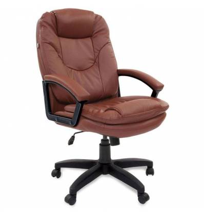 Кресло BRABIX Trend EX-568 для руководителя, экокожа, коричневое