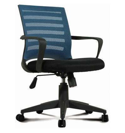 Кресло BRABIX Carbon MG-303 для оператора, сетка/ткань, голубое/черное