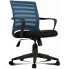 Кресло BRABIX Carbon MG-303 для оператора, сетка/ткань, голубое/черное фото 1