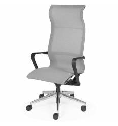 Кресло NORDEN Cosmo Grey для руководителя, хром, сетка, цвет серый