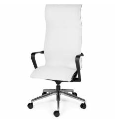 Кресло NORDEN Cosmo White для руководителя, хром, сетка, цвет белый