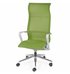 Кресло NORDEN Cosmo Green для руководителя, хром, сетка, цвет зеленый