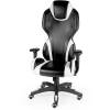 Кресло NORDEN F1 геймерское, хром, экокожа, цвет черный с белыми вставками фото 1