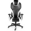 Кресло NORDEN F1 геймерское, хром, экокожа, цвет черный с белыми вставками фото 2