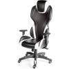 Кресло NORDEN F1 геймерское, хром, экокожа, цвет черный с белыми вставками фото 5