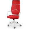 Кресло NORDEN IQ White Red для руководителя, белый пластик, ткань, цвет красный фото 1