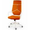 Кресло NORDEN IQ White Orange для руководителя, белый пластик, ткань, цвет оранжевый