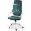 Кресло NORDEN IQ White Dark Green для руководителя, белый пластик, ткань, цвет темно-зеленый фото 1